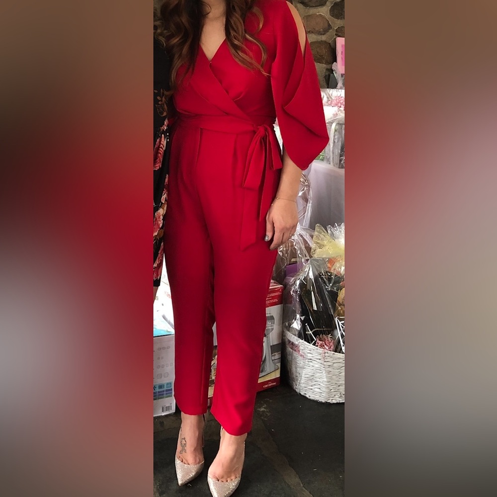 Adelyn Rae size medium red jumpsuit